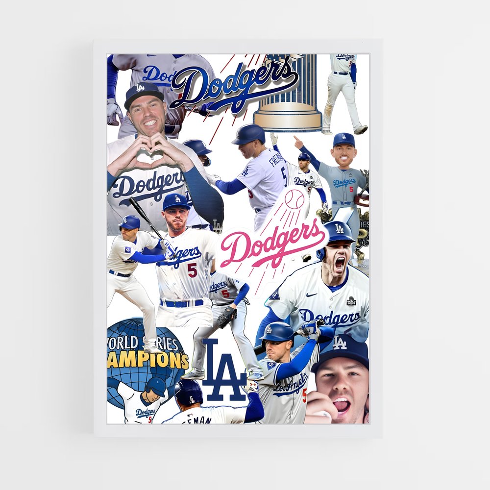 Poster Team Spirit Dodgers – affiche Baseball (vue 3)